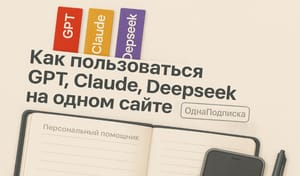 Как пользоваться GPT, Claude, Deepseek на одном сайте без VPN и зарубежных карт